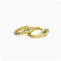 Orecchini Mabina Donna Snake in Argento Smeraldo sintetico 563976 - 563976